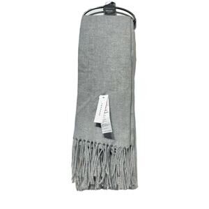 Topshop Gray Long Fringe Ends Scarf